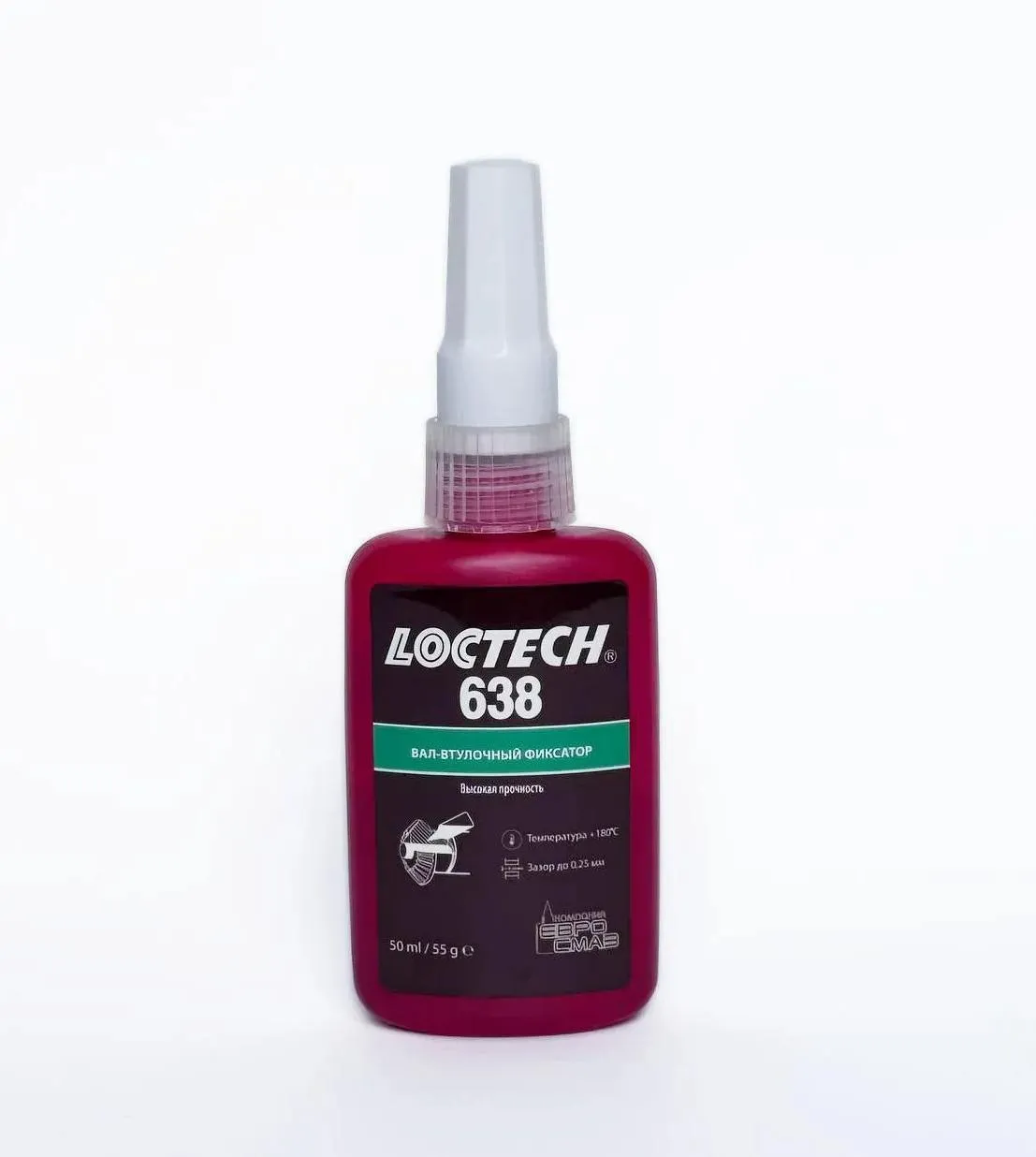 LOCTECH 638 50ML Вал-втулочный фиксатор высокой прочности LOCTECH 638 50ML Вал-втулочный фиксатор высокой прочности