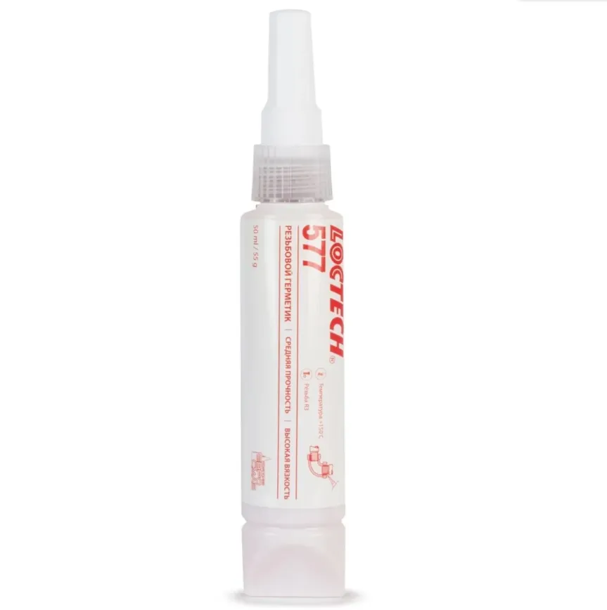 LOCTECH 577 50ML Резьбовой герметик высокой вязкости для неактивных металлов LOCTECH 577 50ML Резьбовой герметик высокой вязкости для неактивных металлов