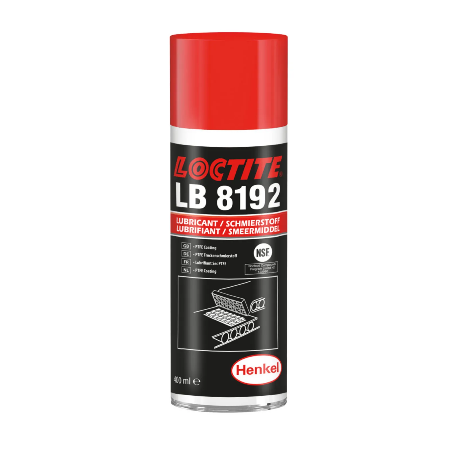 Тефлоновое покрытие (спрей) Loctite 8192 Тефлоновое покрытие (спрей) Loctite 8192